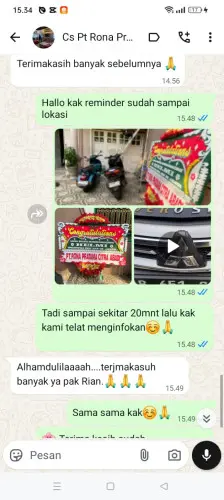 Testimonial Papan Bunga polonia